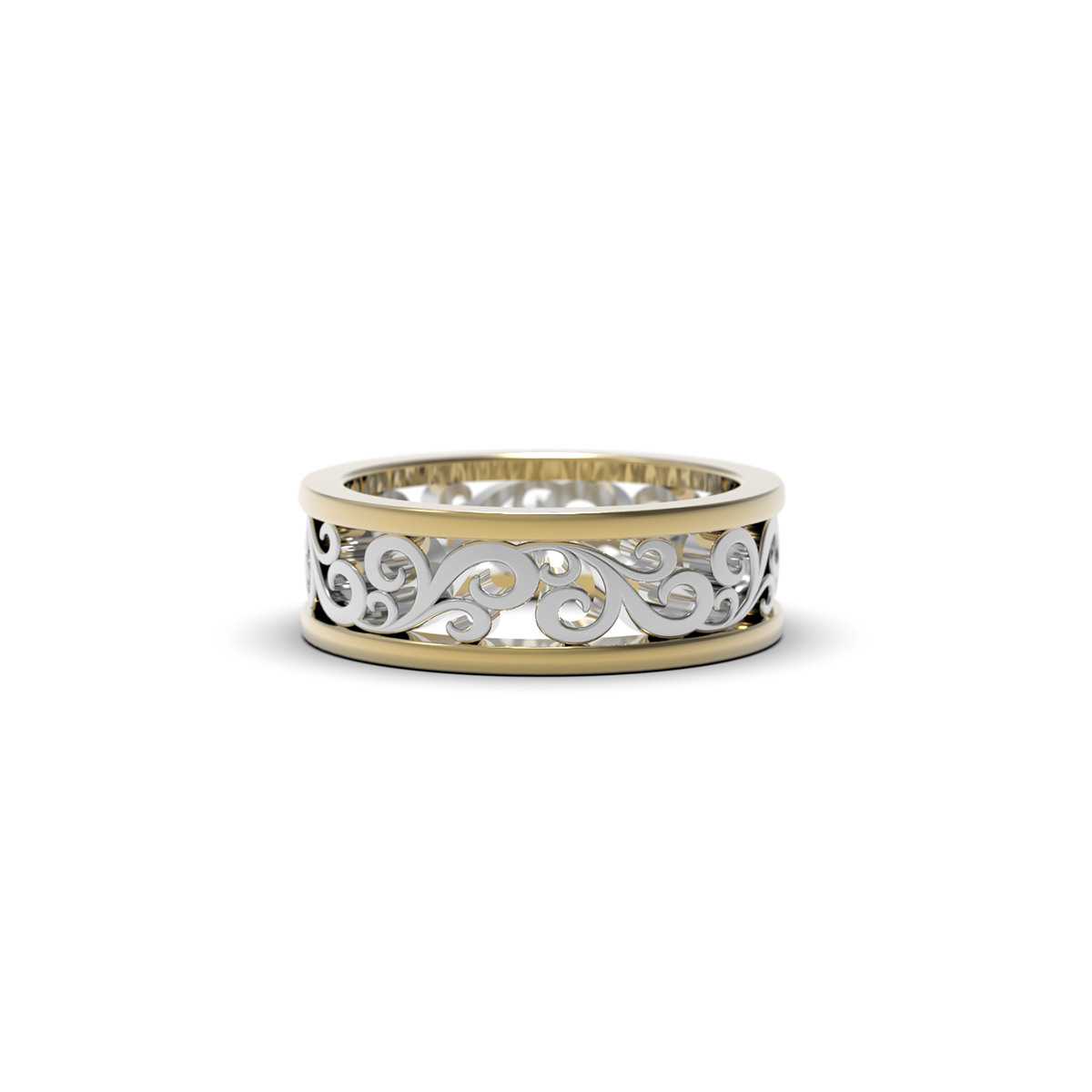 Bicolor Lace Wedding Ring | Zmay Jewelry